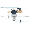 AFRISO Kompaktowy magnetyczny separator zanieczyszczeń ADS 110 uniwersalne przyłącza G3/4" 7711000